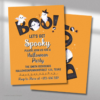 Convites Vamos Ter Uma Festa de Halloween Adoravelmente Ass