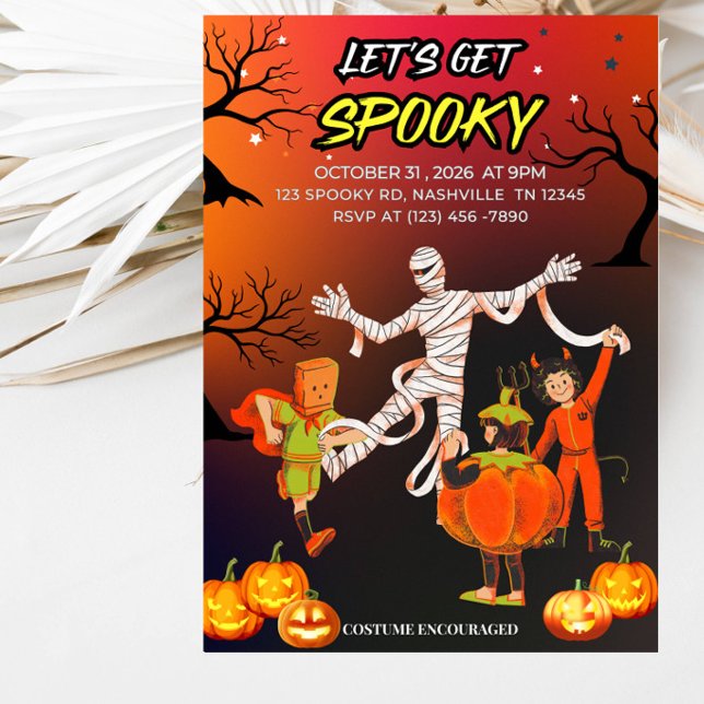 Convites Vamos Ter uma Festa de Halloween Assustadora (Criador carregado)
