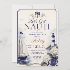 Convites Vamos Tornar-nos Nauti Festa de Noivado Náutica Co