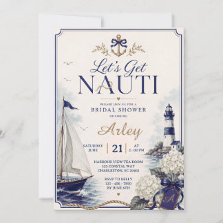 Convites Vamos Tornar-nos Nauti Festa de Noivado Náutica Co