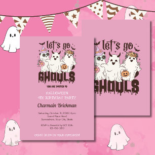 Convites Vamos vai GHOOLS Halloween Aniversário