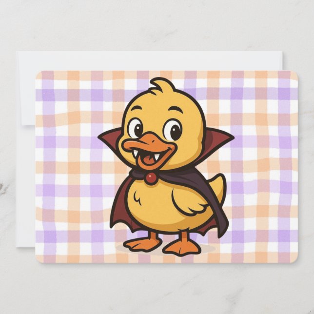Convites Vampiro de pato Halloween bonito (Frente)