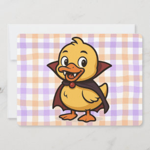 Convites Vampiro de pato Halloween bonito