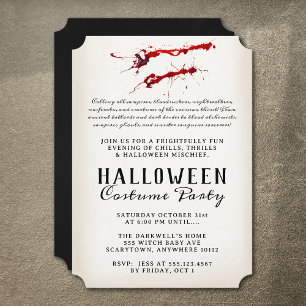Convites Vampiro Festa de Halloween Vintage