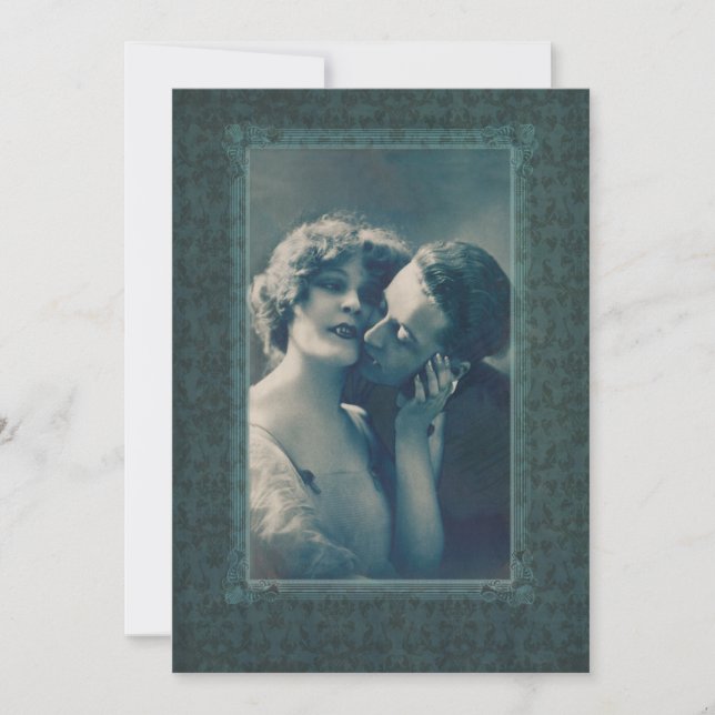 Convites Vampiro gótico Victorian romance de Dracula e de (Frente)