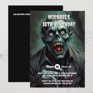 Convites Vampiro-monstro fantasma malvado adulto