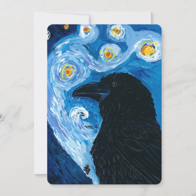 Convites Van Crow Starry Night (Frente)