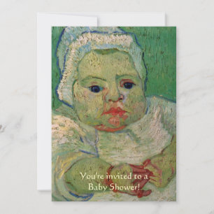 Convites Van Gogh Baby Marcelle Roulin, Chá de fraldas