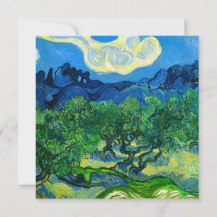 Convites Van Gogh Olive Trees em Paisagem Montanhosa