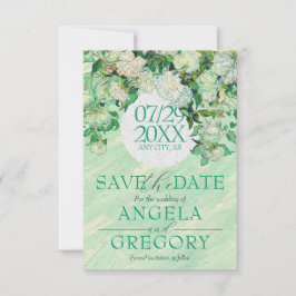 Convites Van Gogh Roses Save The Wedding Date Invitation