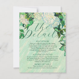 Convites Van Gogh Roses Wedding Details Card
