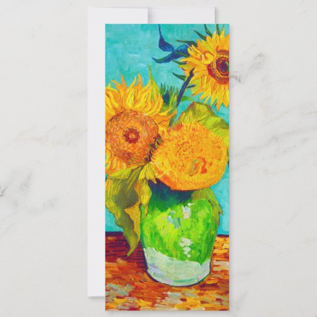 Convites Van Gogh Sunflower (Frente)