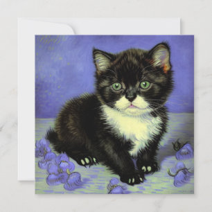 Convites Van Gogh Tuxedo Kitten