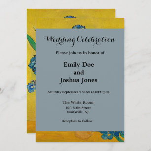 Convites Van Gogh Vase com Impressionismo Clássico Irrisso