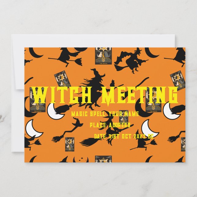 Convites Vanguarda da lua do bruxo do bruxo (Frente)