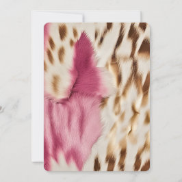 Convites Vaqueira de Pele de Vaca Rosa Creme Aniversário