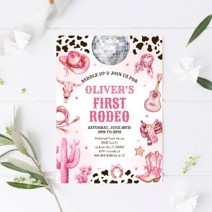 Convites Vaqueira de Rodeio Ocidental Primeiro Rodeio Anive