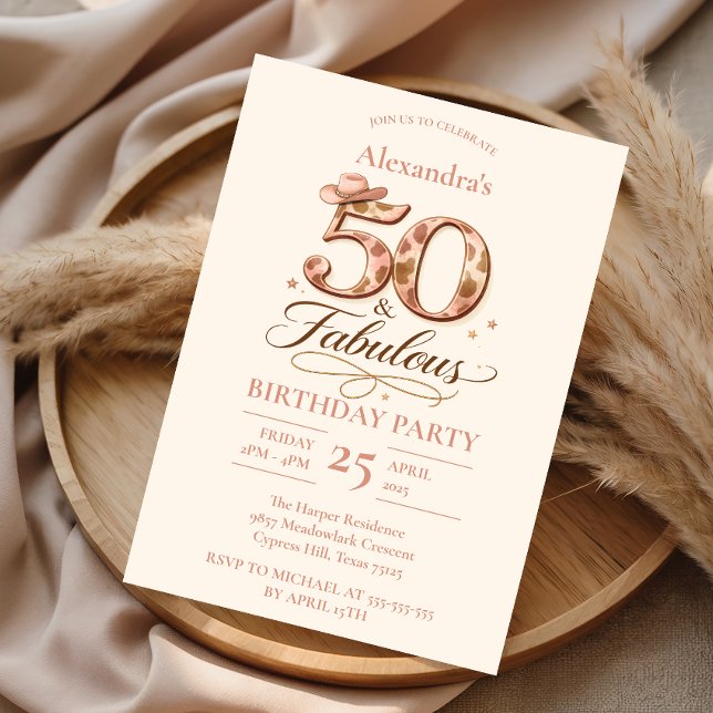 Convites Vaqueira do Oeste 50 & Fantástico Aniversário (Criador carregado)