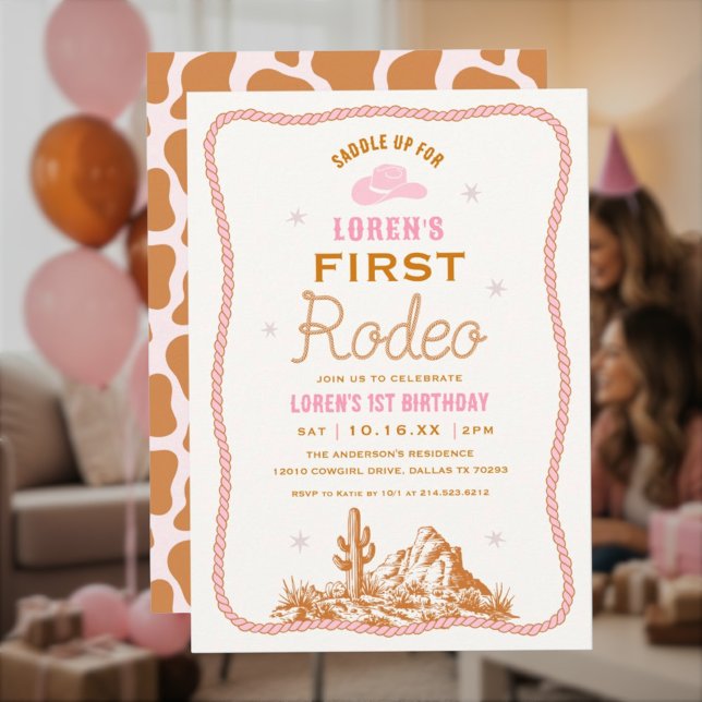 Convites Vaqueira do Primeiro Rodeio Ocidental Aniversário  (Criador carregado)