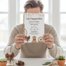 Vaquerito en Camino Spanish cowboy baby shower