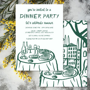 Convites Varanda de Jantar Caprichosa Personalizada Desenha