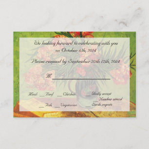 Convites Vase "Ainda viva" com Oleanders e Livros, Van Gogh