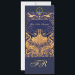 Convites Vaso Antigo,Golfinhos,Amarelo,Monograma Azul-Marin<br><div class="desc">Elegante e sofisticado design náutico em estilo vintage com uma pedra preciosa brilhante em 3D para colocar seu próprio texto como cartão de anúncio / cartões de lugar / cartões de save-the-date / cartões de agradecimento /, chuveiros de noiva, aniversários, festas, chuveiros de noivado, ou qualquer outro evento que você...</div>