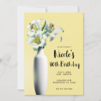 Vaso de Lírios de Páscoa Amarelos Festa de Anivers