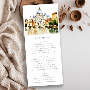 Convites Vaticano Roma Itália Paisagem Paisagem Menu Card