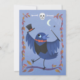 Convites Vazio Bonito de Halloween Raven Crow DIY
