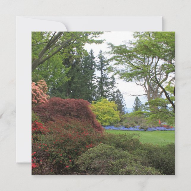 Convites Vazio com uma bela foto de jardim (Frente)