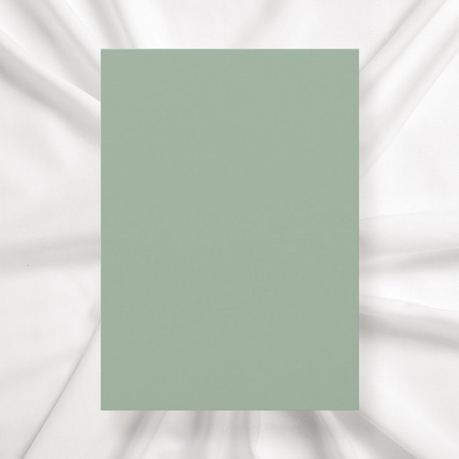 Convites Vazio comum - Casamento verde de 5" x 7" (Blank sage green wedding invitation)