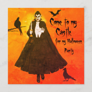 Convites Vazio de Cloak Candlestick do Castelo de Halloween