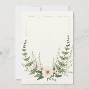 Convites Vazio de Flores com Quadro