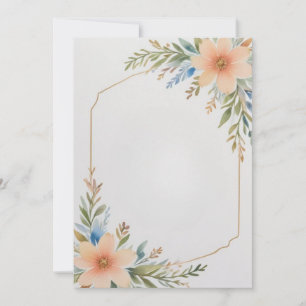 Convites Vazio de Flores com Quadro