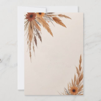 Convites Vazio de flores e gramíneas