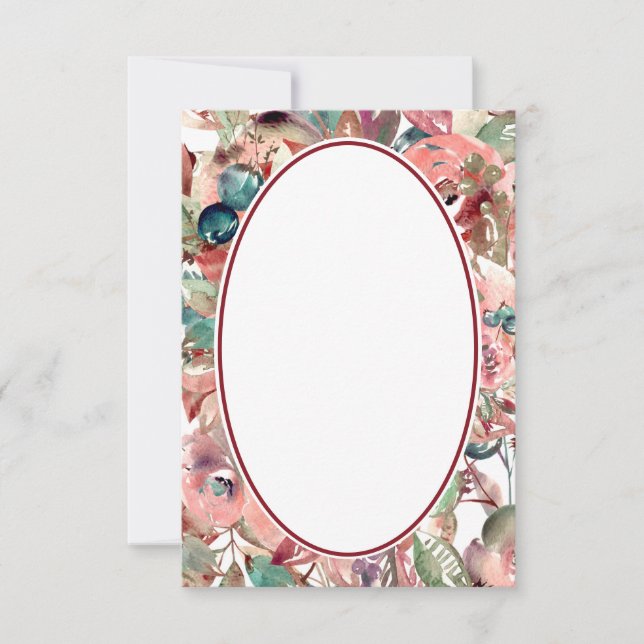 Convites Vazio de laranja aquarela floral casamento (Frente)