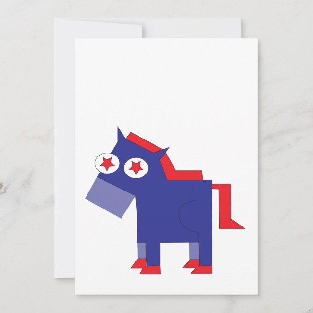 Convites Vazio Democrat Donkey (Frente)