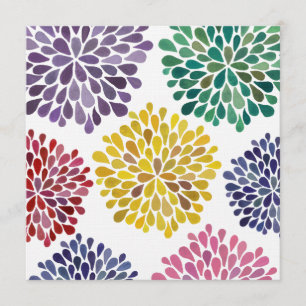 Convites Vazio Do Rainbow Blossoms Preenchido Em Qualquer C