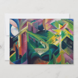 Convites Veados em um Jardim de um Mosteiro por Franz Marc