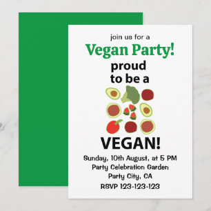 Convites Vegano Orgulhoso Por Ser Um Vegano