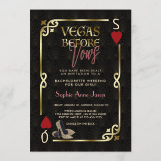Convites Vegas Antes do Vows Excelente Casino Gatsby Bachel