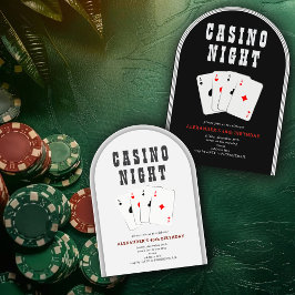 Convites Vegas Casino Blackjack Poker Night Party