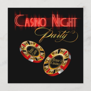 Convites Vegas Casino Night PERGUNTE-ME 2 COLOQUE SEU NOME 
