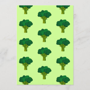 Convites Vegetal de Brócolis Verde Comida Saudável Veggie
