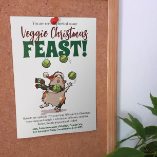 Convites Veggie Banquete de Natal Guiné Porcô Fazendo malab