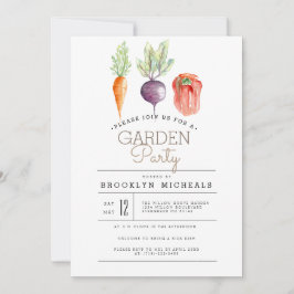 Convites Veggie Patch | Watercolor Garden Party