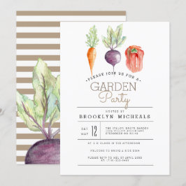 Convites Veggie Patch | Watercolor Garden Party