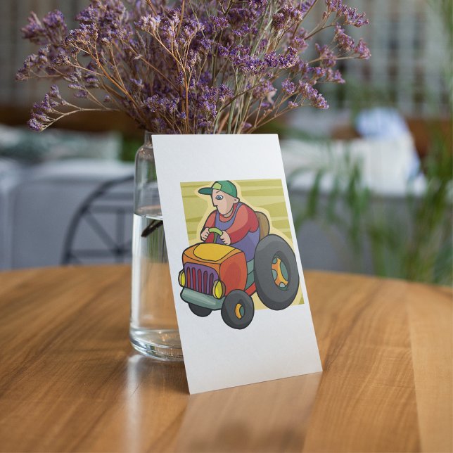 Convites Veículo de Fazenda do Trator de Condução de Fábric (Criador carregado)