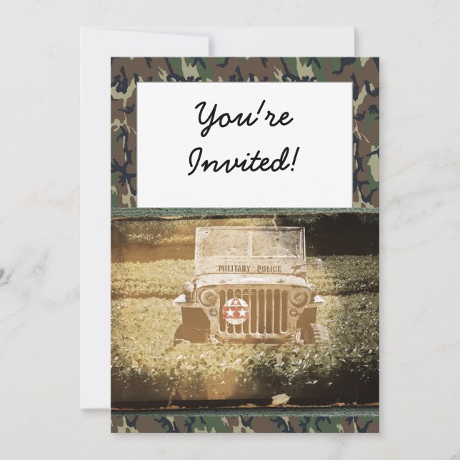 Convites Veículo Militar (Frente)